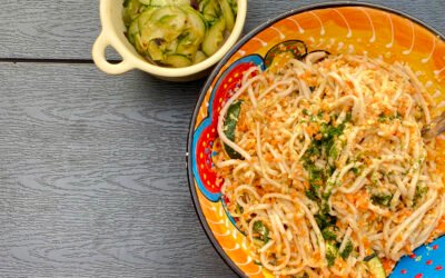 Koude udon salade met Tahini dressing